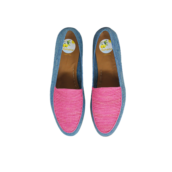 Rosa/Blue Loafer - Donna