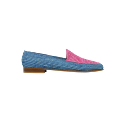 Rosa/Blue Loafer - Donna